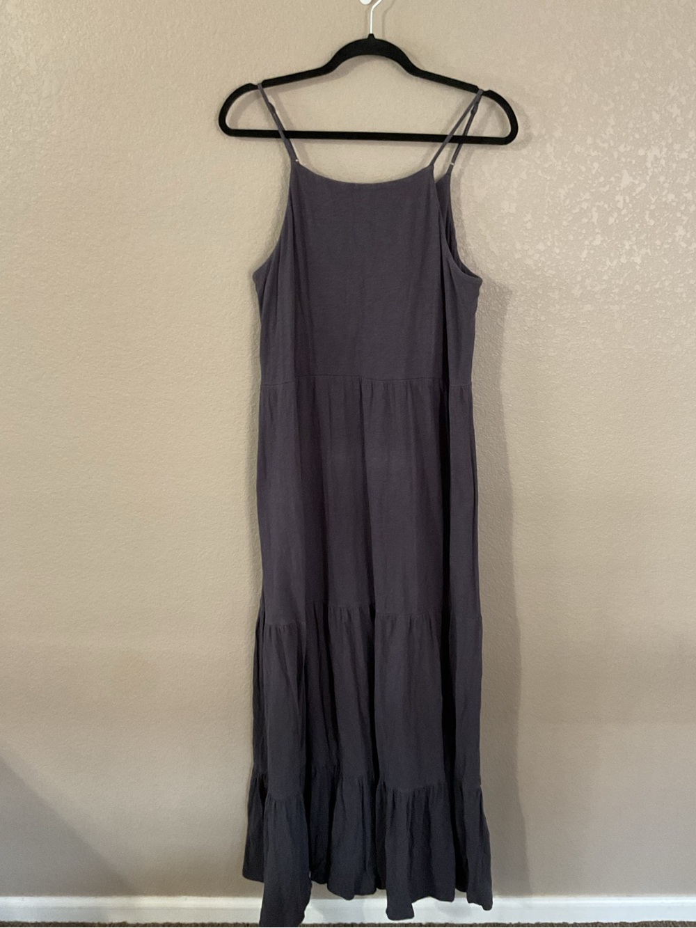 Z Supply Tiered Maxi Dress in Dark Gray